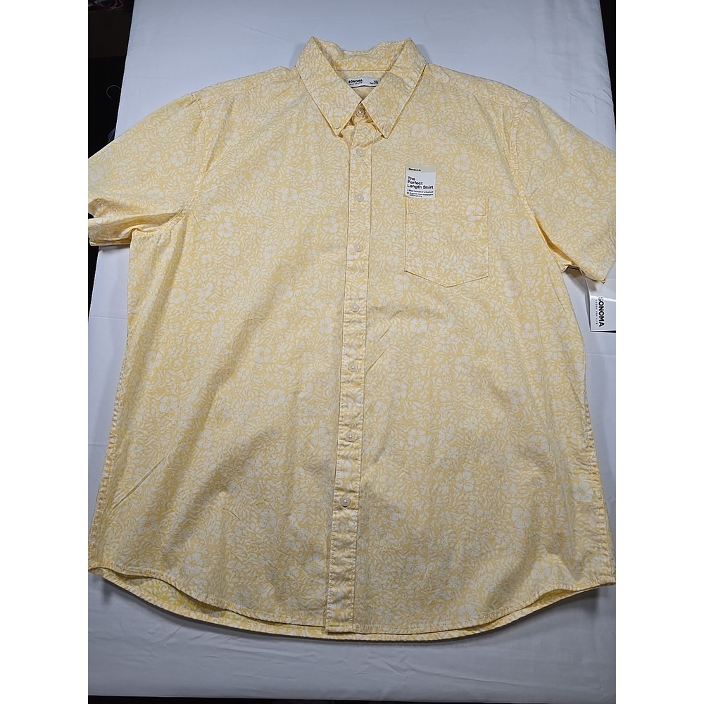Sonoma Hawaiian Shirt 2XL NWT Tropical Camp Aloha Resort Men's‎